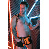 Breedwell Harnais Neo Camo Noir-orange Neon